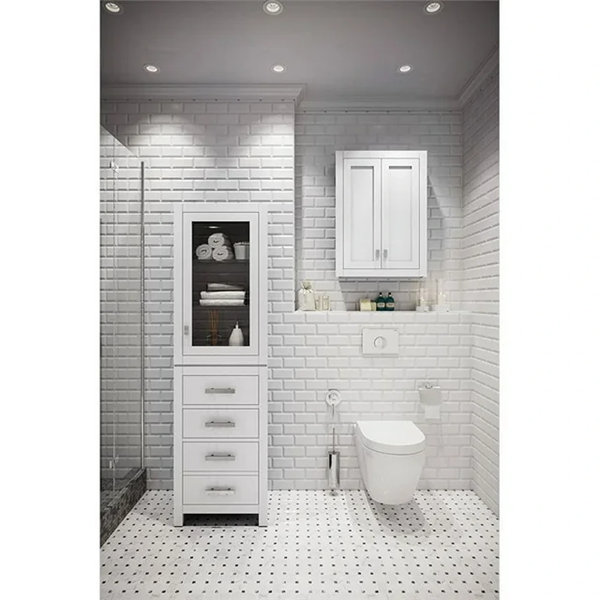 Wade Logan® Higuera Solid Wood Wall Bathroom Cabinet & Reviews | Wayfair